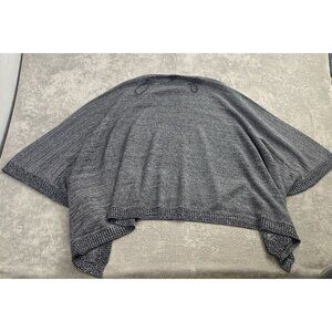Lululemon Poncho Womens OS Divinity Scarf Black Heathered Gray Cashmere Blend